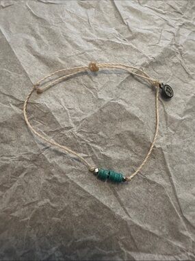 NWOT Pura Vida Beaded Turquoise Charm Adjustable Cord Bracelet